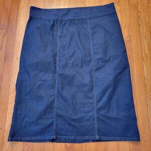 Woman Within 22W Blue Jean Denim Maxi A Line Modest Church Home School Dark Wash